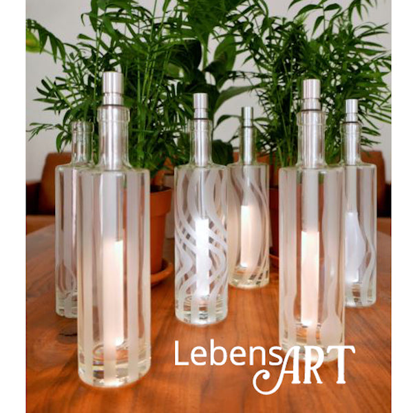 Flasche für den LED-Leuchtstab handgefertigt