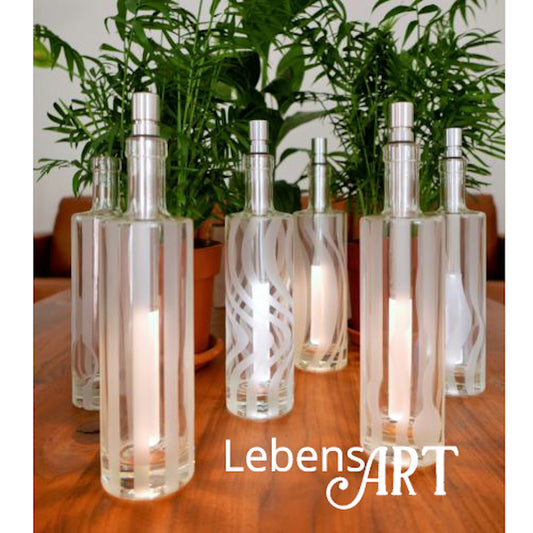 Flasche für den LED-Leuchtstab handgefertigt
