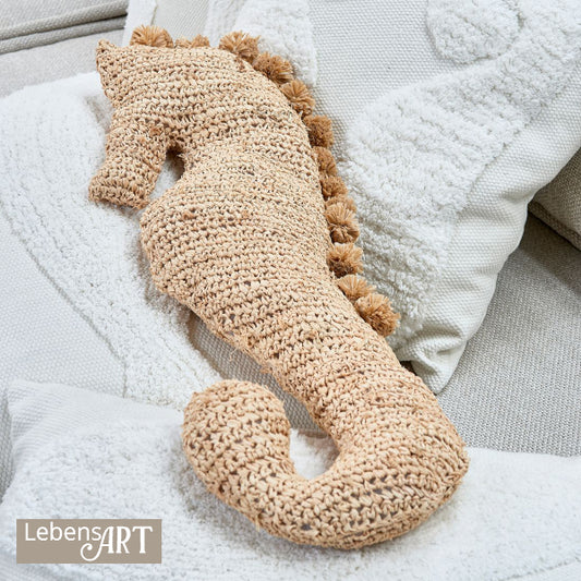Kissen Sea Horse Raffia
