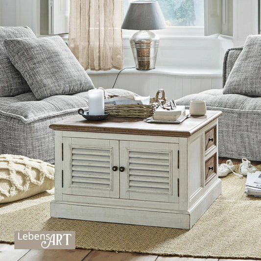 Couchtisch Cloverport antikbraun antikweiss