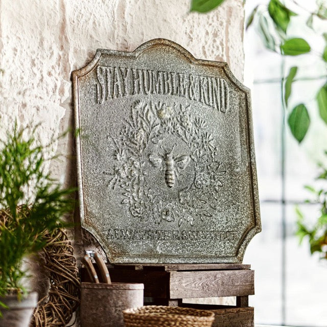 DekoSchild HUMBLE BienenMotiv Eisen #21789