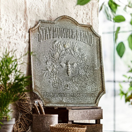 DekoSchild HUMBLE BienenMotiv Eisen #21789