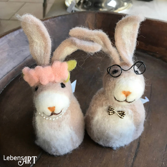 Eierwärmer Hase Filz Pärchen