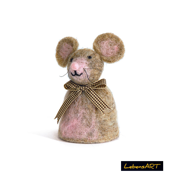 Eierwärmer Maus Filz Handarbeit 12cm Ostern