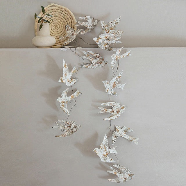 Girlande LUCIN VogelSilhouetten Eisen AntikFinish #21497