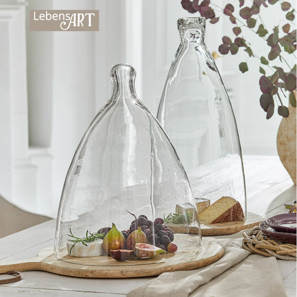 Glasglocken 2er Set im Landhausstyle
