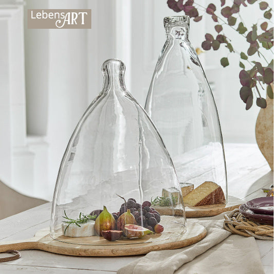 Glasglocken 2er Set im Landhausstyle