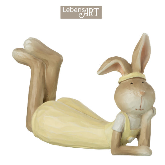 Hasenkind Junge liegend handbemalt #32566