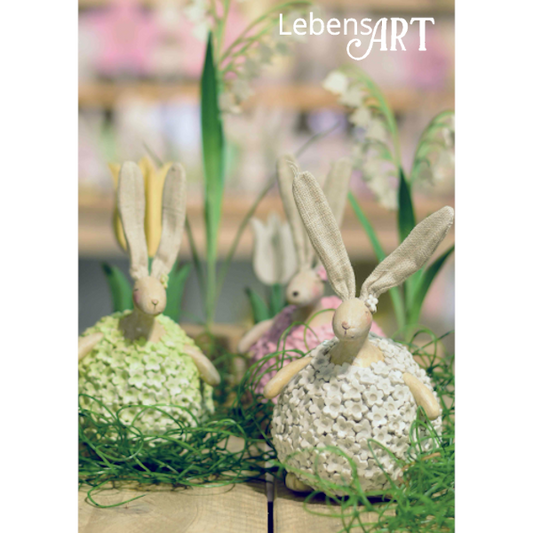 Hase Langohr vollschlank lind-grün 25cm