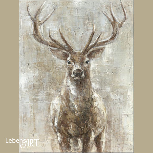 Hirsch Acryl handgemalt majestätisch