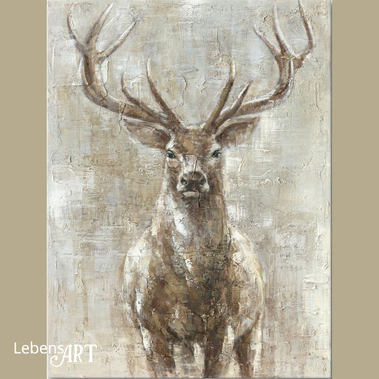 Hirsch Acryl handgemalt majestätisch