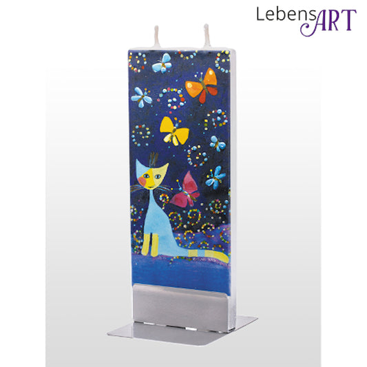 Kerze Katze mit Butterfly (R.Wachtmeister)