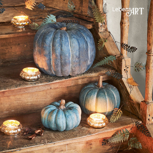 Kürbis 3er-Set Pumpkin blau