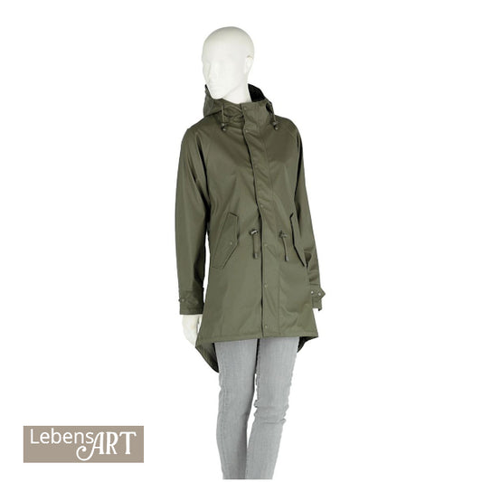 Regenjacke Olive 100% wasserdicht atmungsaktiv