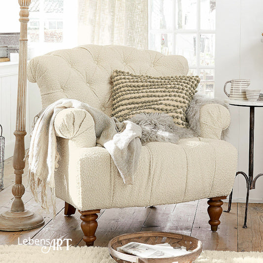 Sessel SPRINGFIELD ChesterfieldSteppung creme