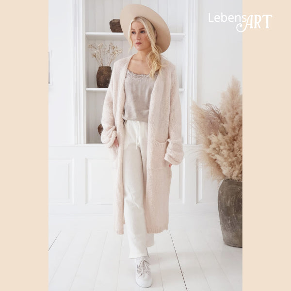 Cardigan Mohair Powder hochanschmiegsam
