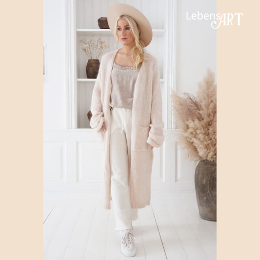 Cardigan Mohair Powder hochanschmiegsam