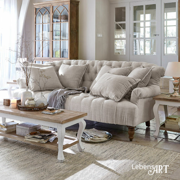 Sofa SPRINGFIELD ChesterfieldSteppung LEINEN #10200