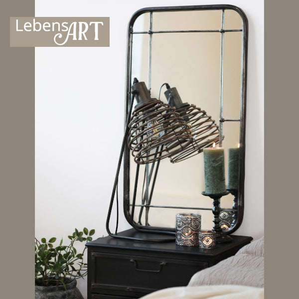 Tischleuchte Metall/antique Rattan-Style