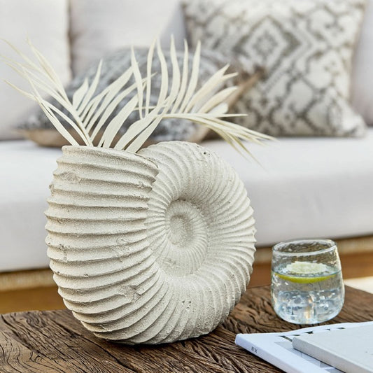 Vase KORRELLIN Schneckenmuschelform creme #21843